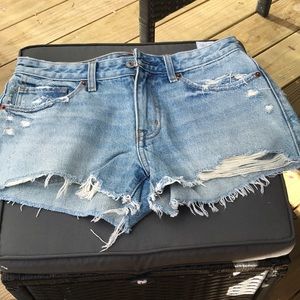 Abercrombie and Fitch low rise denim shorts